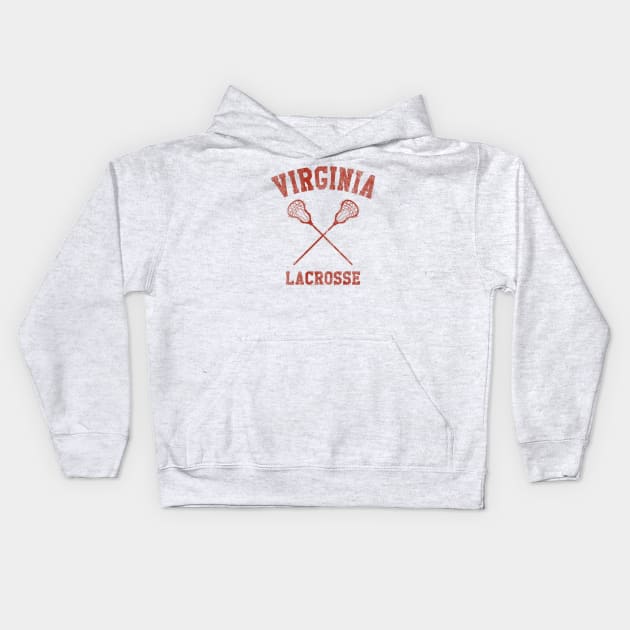 Virginia Lacrosse Kids Hoodie by Pablo_jkson